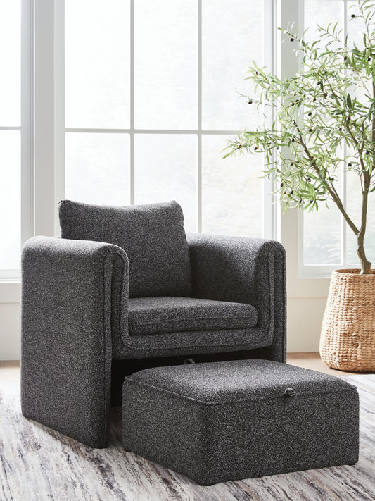 Ocala Furniture Outlet - Ashley Furniture - Vreni Accent Chair - Accent Chair / Charcoal/Black - A3000754