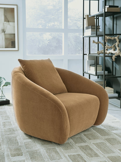 Ocala Furniture Outlet - Ashley Furniture - Yahya Swivel Accent Chair - Swivel Accent Chair / Camel - A3000781