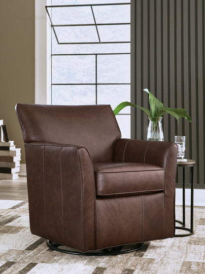 Ocala Furniture Outlet - Ashley Furniture - Braydunn Swivel Glider Accent Chair - Swivel Glider Accent Chair / Espresso Brown - A3000820