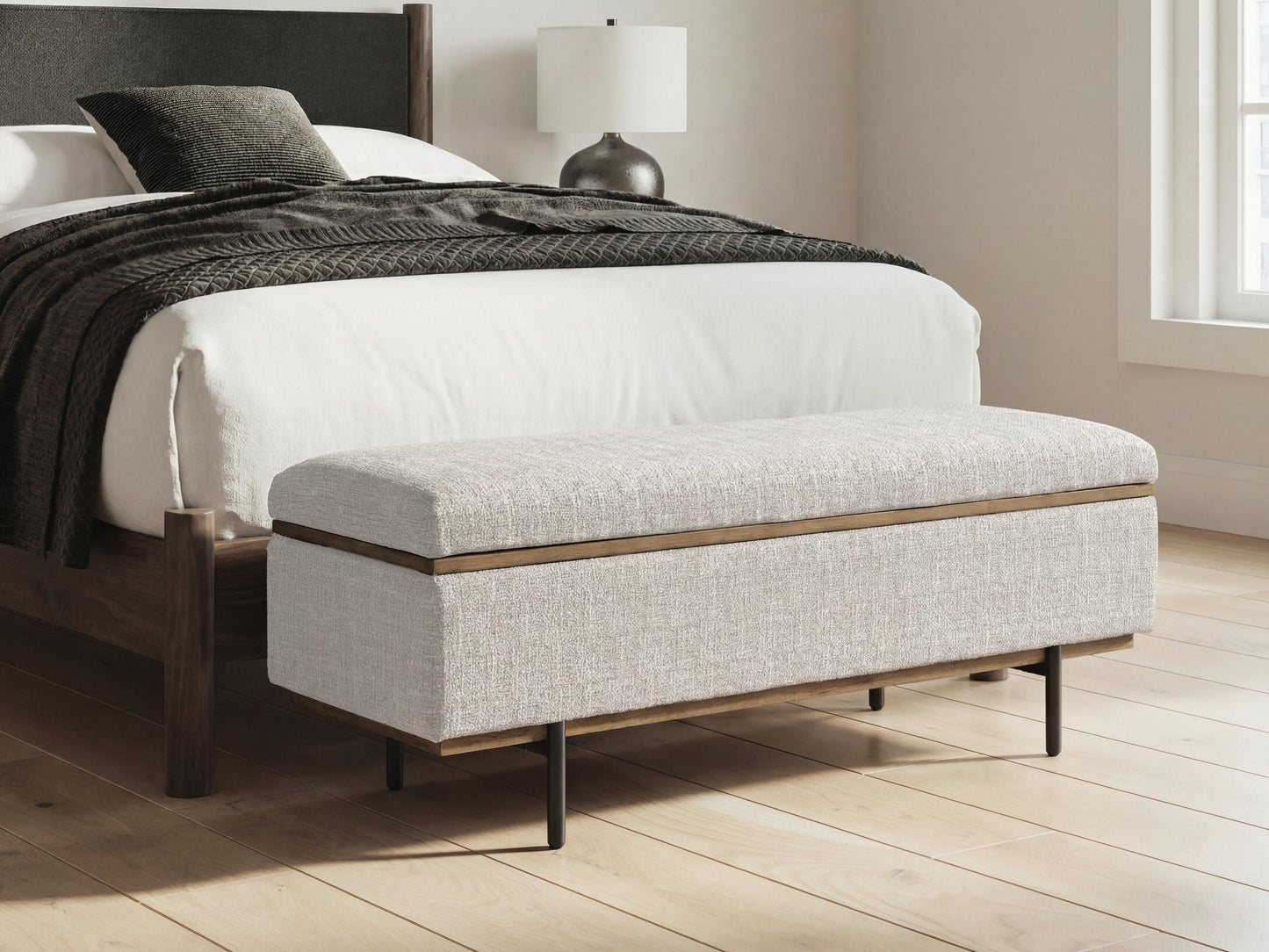 Ocala Furniture Outlet - Ashley Furniture - Dettaford Next-Gen Nuvella Storage Bench - Storage Bench - A3000848
