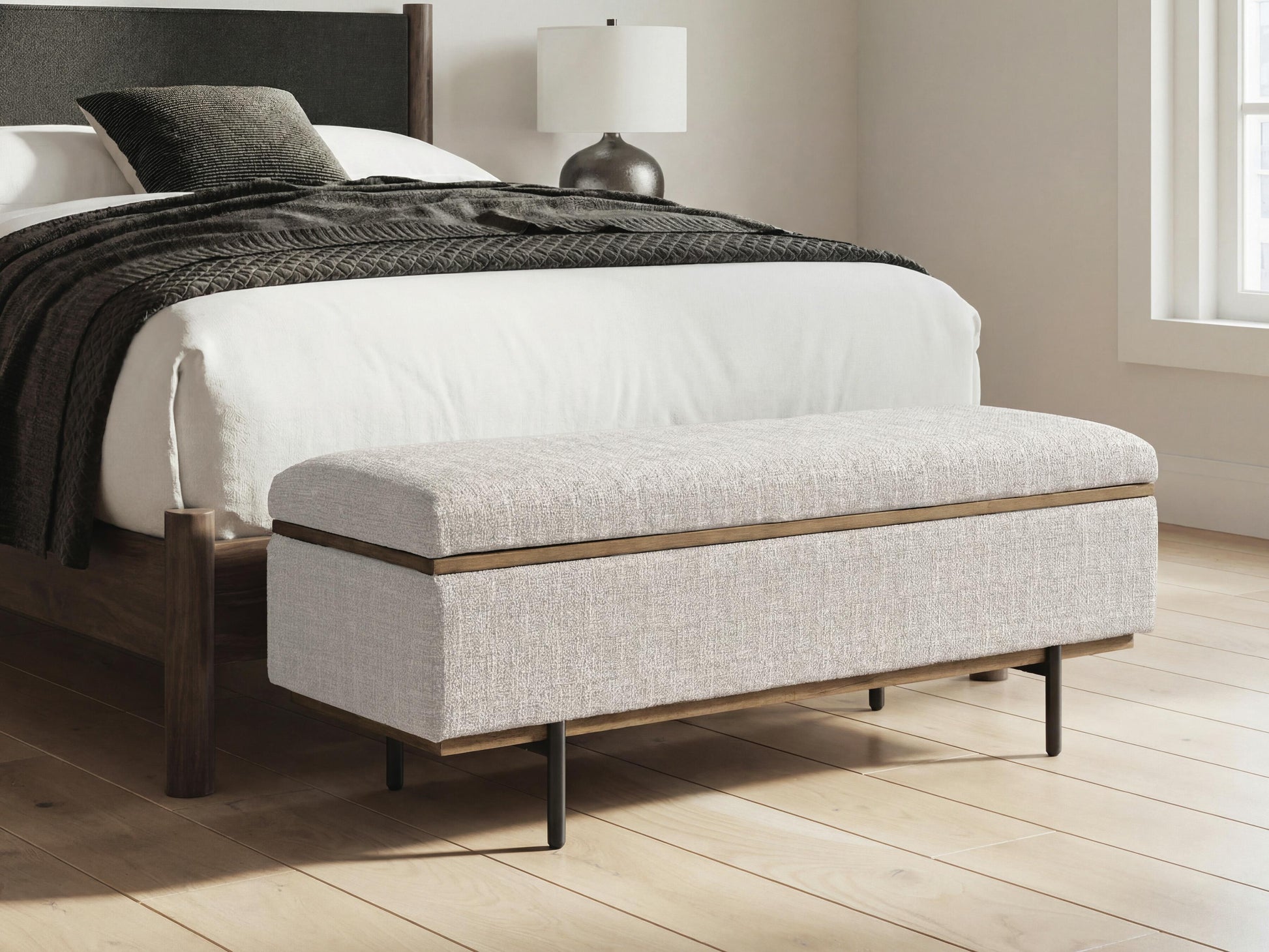 Ocala Furniture Outlet - Ashley Furniture - Dettaford Next-Gen Nuvella Storage Bench - Storage Bench - A3000848