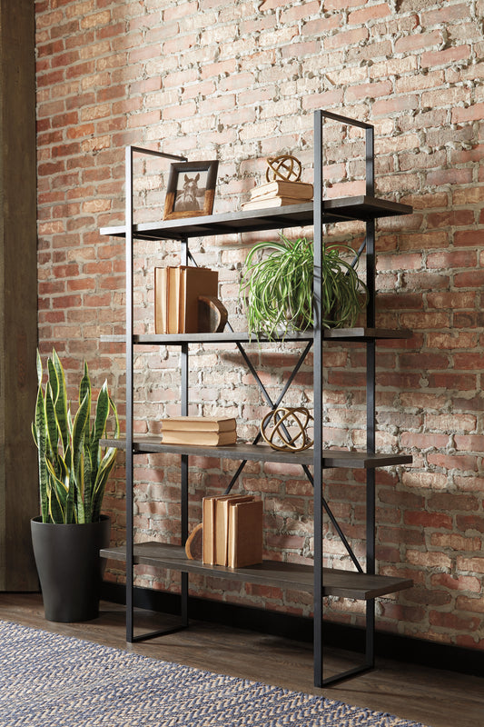 Ocala Furniture Outlet - Ashley Furniture - Gilesgrove Bookcase - Bookcase / Black/Gray - A4000017