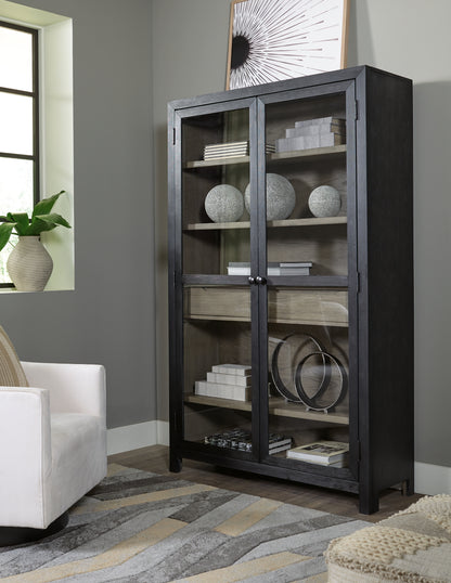 Ocala Furniture Outlet - Ashley Furniture - Lenston Accent Cabinet - Accent Cabinet / Black/Gray - A4000507