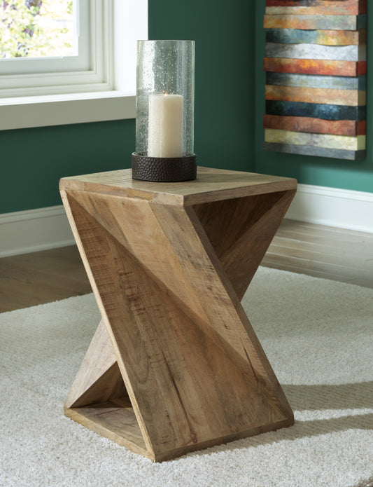 Ocala Furniture Outlet - Ashley Furniture - Zalemont Accent Table - Accent Table / Distressed Brown - A4000510