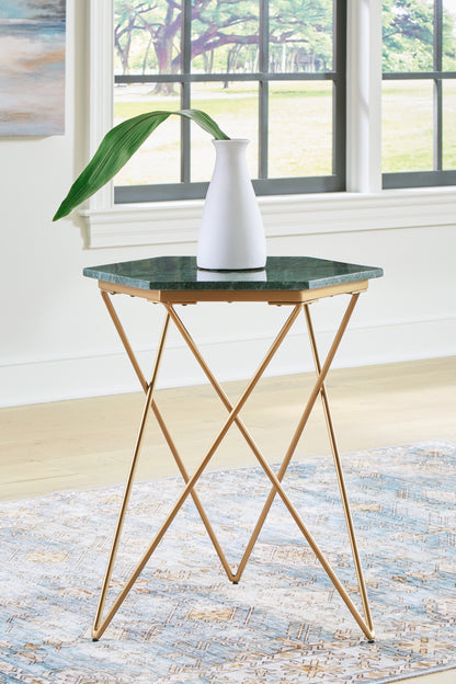 Ocala Furniture Outlet - Ashley Furniture - Engelton Accent Table - Accent Table / Green/Gold - A4000526