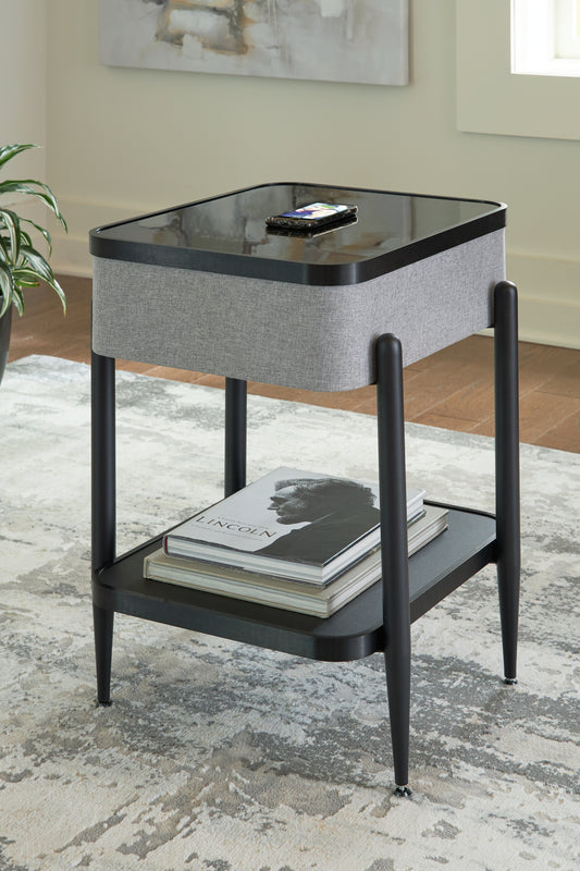 Ocala Furniture Outlet - Ashley Furniture - Jorvalee Accent Table with Speaker - Accent Table with Speaker / Gray/Black - A4000550