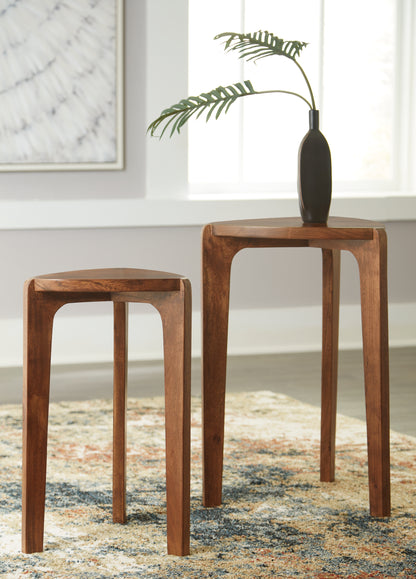 Ocala Furniture Outlet - Ashley Furniture - Brynnleigh Accent Table (Set of 2) - Accent Table Set (Set of 2) / Medium Brown - A4000607
