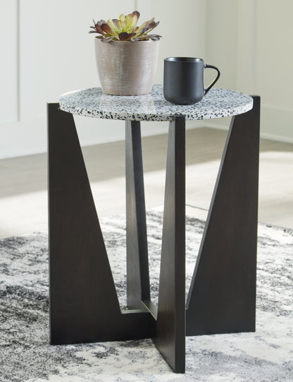 Ocala Furniture Outlet - Ashley Furniture - Tellrich Accent Table - Accent Table / Black/White - A4000616