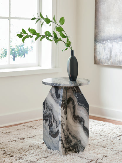 Ocala Furniture Outlet - Ashley Furniture - Wrenlane Accent Table - Accent Table / Black/White/Taupe - A4000646