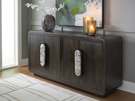 Ocala Furniture Outlet - Ashley Furniture - Elliston Accent Cabinet - Accent Cabinet / Espresso Brown - A4000683