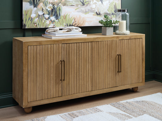 Ocala Furniture Outlet - Ashley Furniture - Niam Accent Cabinet - Accent Cabinet / Light Antique Beige - A4000684