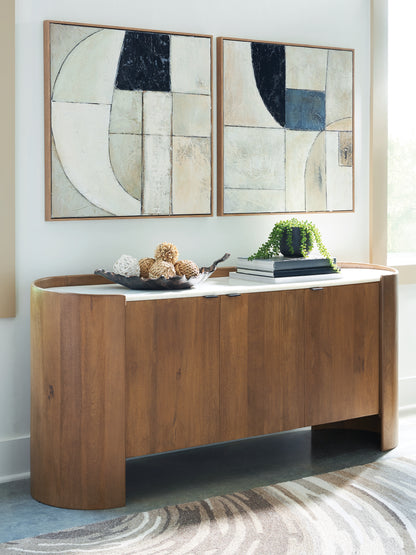 Ocala Furniture Outlet - Ashley Furniture - Fitzroy Accent Cabinet - Accent Cabinet / Brown/White - A4000688