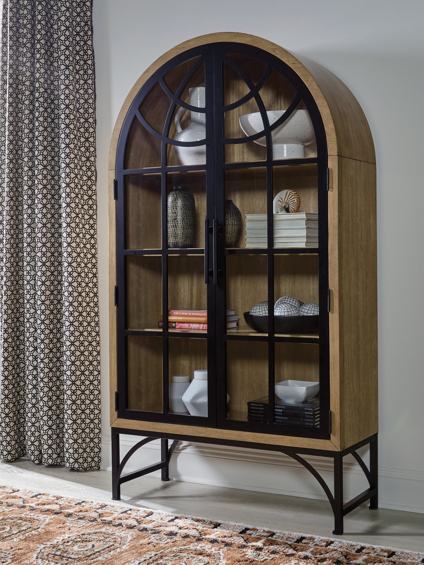 Ocala Furniture Outlet - Ashley Furniture - Gwenwich Accent Cabinet - Accent Cabinet / Natural/Black - A4000704