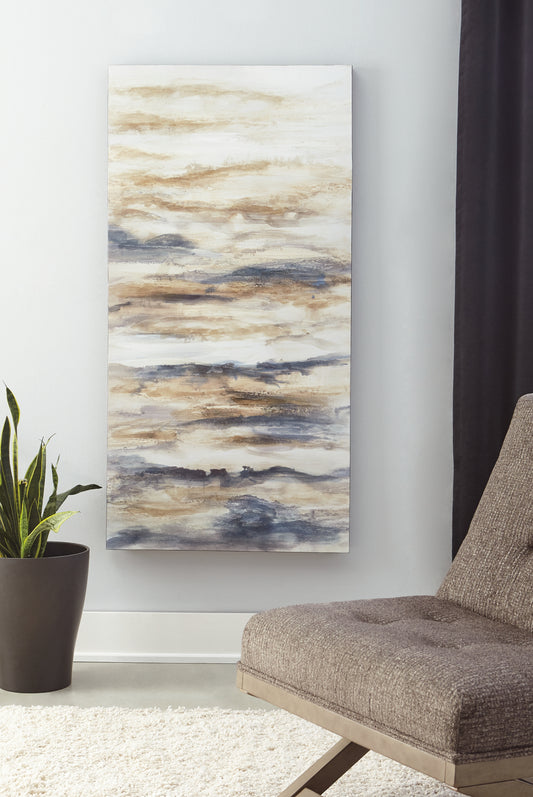 Ocala Furniture Outlet - Ashley Furniture - Joely Wall Decor - Wall Art / Blue/Tan - A8000277