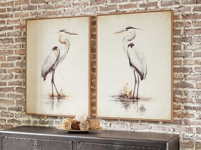Ocala Furniture Outlet - Ashley Furniture - Aubinell Wall Decor - Wall Art Set (Set of 2) / Beige - A8000414