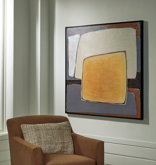 Ocala Furniture Outlet - Ashley Furniture - Actman Wall Decor - Wall Art / Cream/Brown/Gray - A8000428