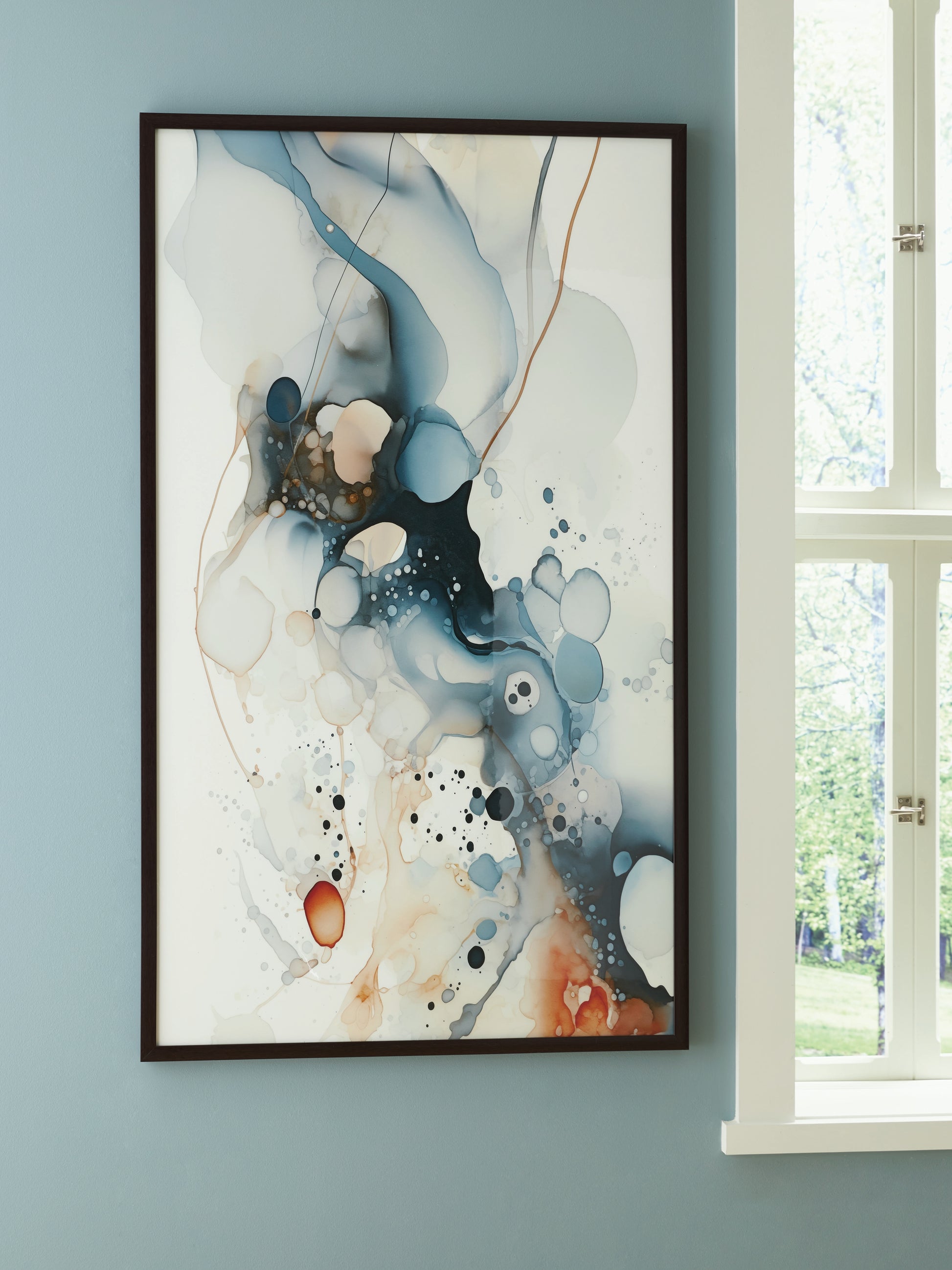 Ocala Furniture Outlet - Ashley Furniture - Foxenburg Wall Decor - Wall Art / Blue/Amber/White - A8000432