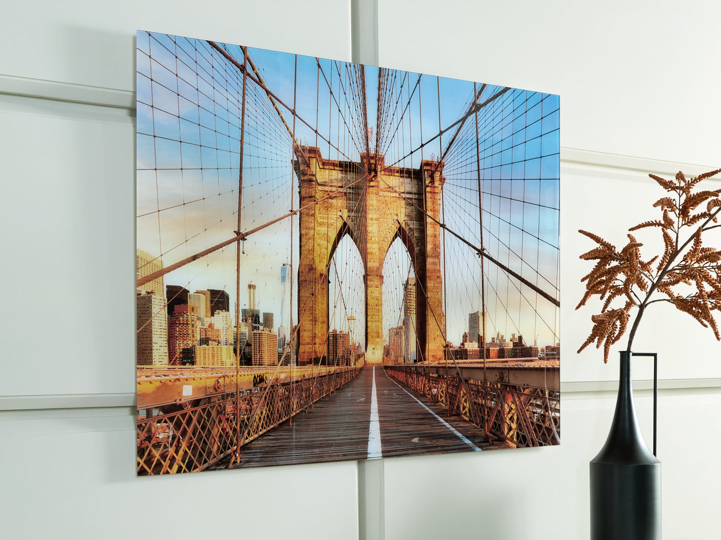 Ocala Furniture Outlet - Ashley Furniture - Shayward Wall Decor - Wall Art / Blue/Amber - A8000435