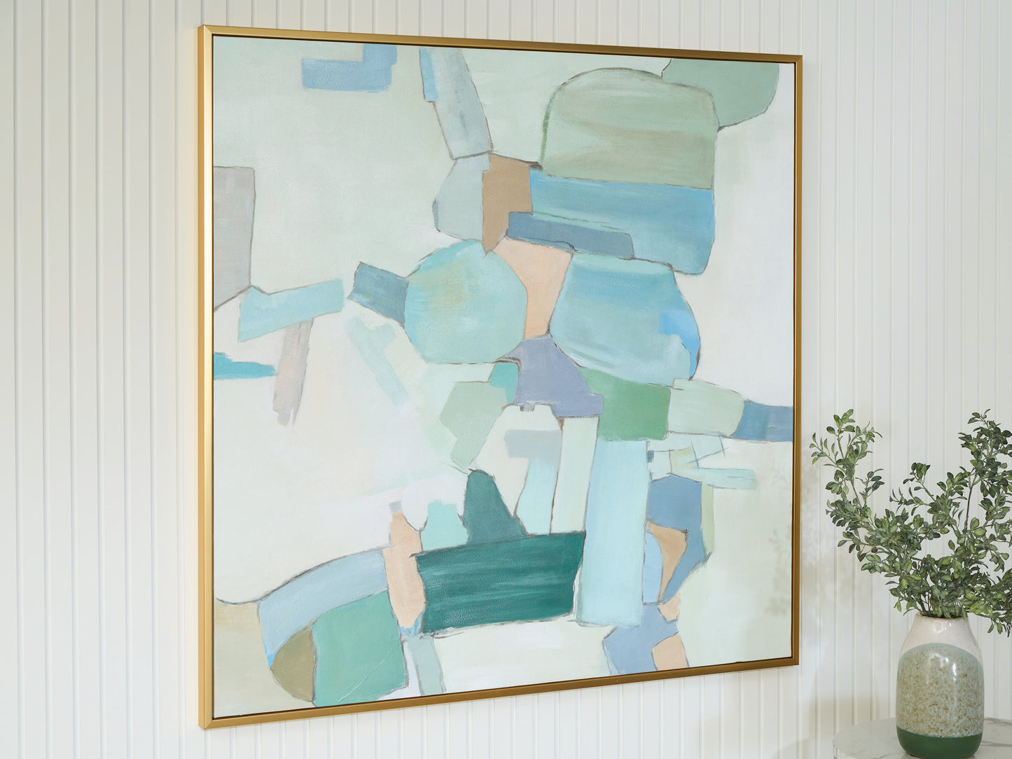 Ocala Furniture Outlet - Ashley Furniture - Wynburn Wall Decor - Wall Art / White/Blue/Green - A8000442