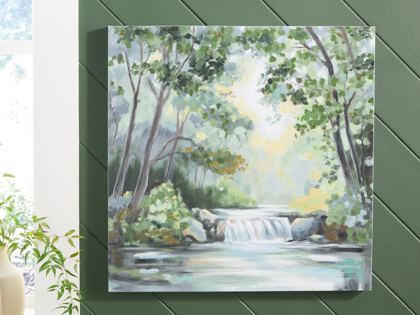 Ocala Furniture Outlet - Ashley Furniture - Evermaddick Wall Decor - Wall Art / Green/Gray/White - A8000455