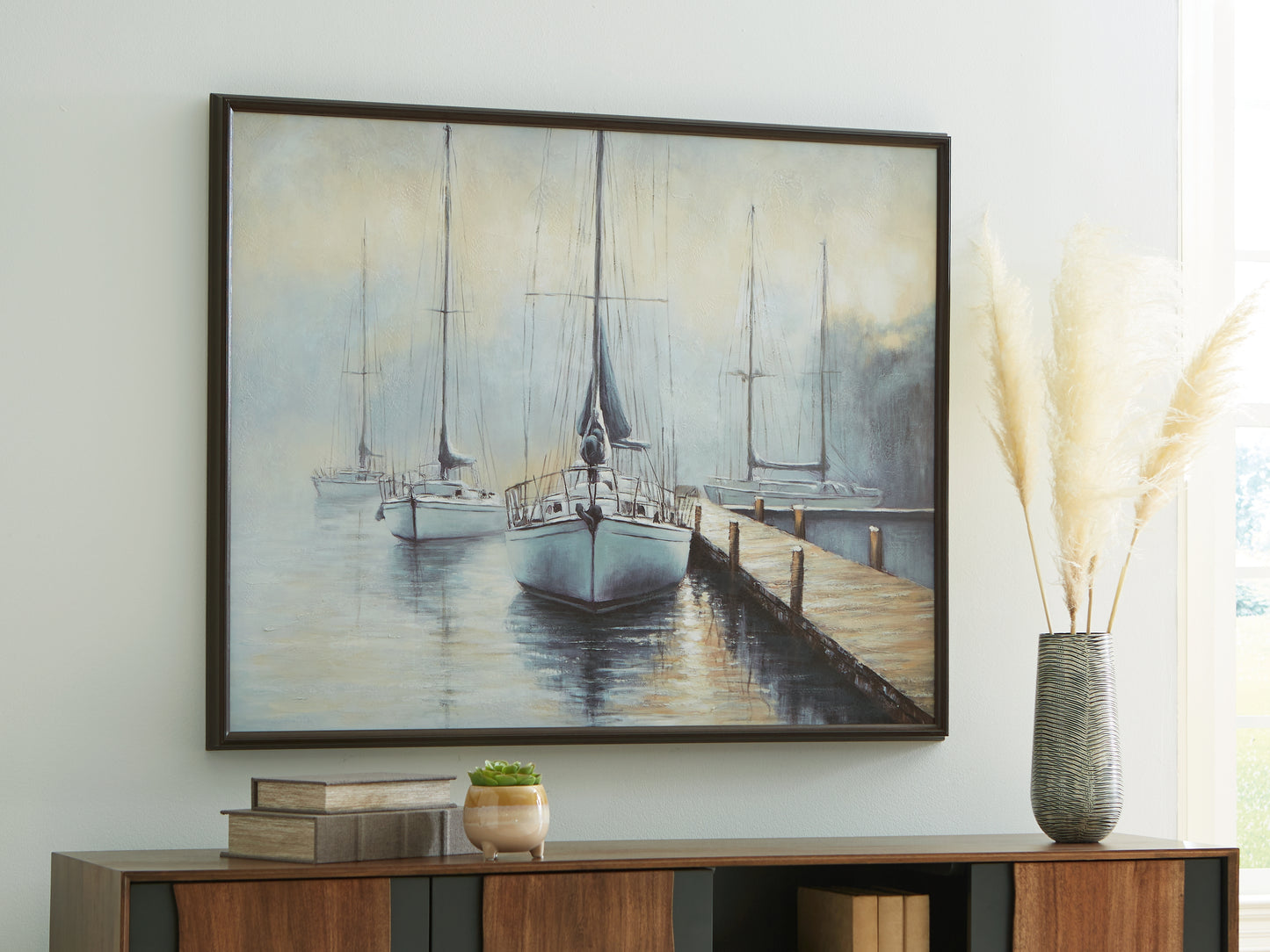 Ocala Furniture Outlet - Ashley Furniture - Worthney Wall Decor - Wall Art / Blue/White/Brown - A8000457