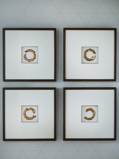 Ocala Furniture Outlet - Ashley Furniture - Dallbourne Wall Decor - Wall Art Set (4/CN) / White/Gold Finish - A8000491
