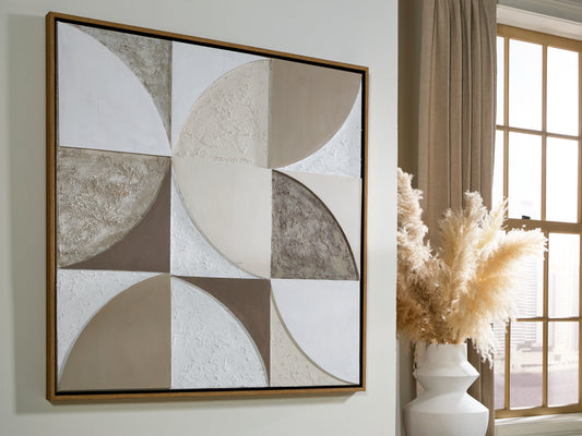 Ocala Furniture Outlet - Ashley Furniture - Harelman Wall Decor - Wall Art / Tan/Taupe/White - A8000502