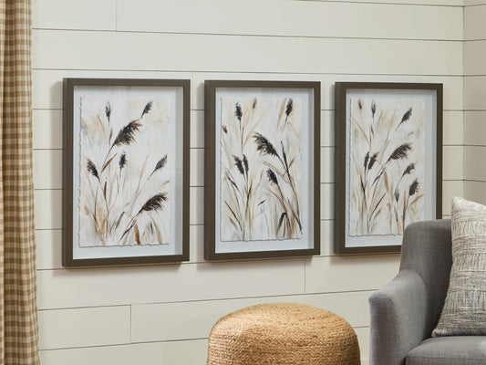 Ocala Furniture Outlet - Ashley Furniture - Honslow Wall Decor - Wall Art Set (3/CN) / Brown/Black/White - A8000506