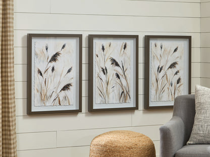 Ocala Furniture Outlet - Ashley Furniture - Honslow Wall Decor - Wall Art Set (3/CN) / Brown/Black/White - A8000506
