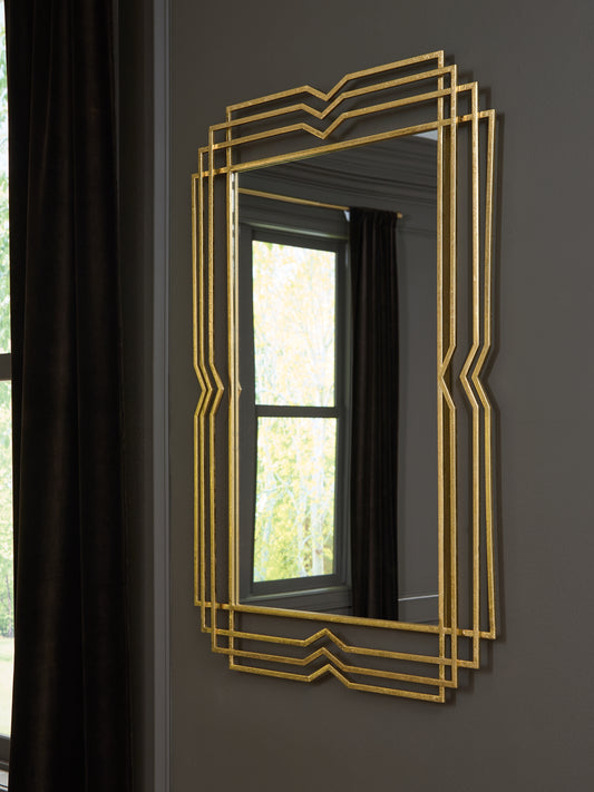 Ocala Furniture Outlet - Ashley Furniture - Claybrook Mirror - Accent Mirror / Gold Finish - A8010349