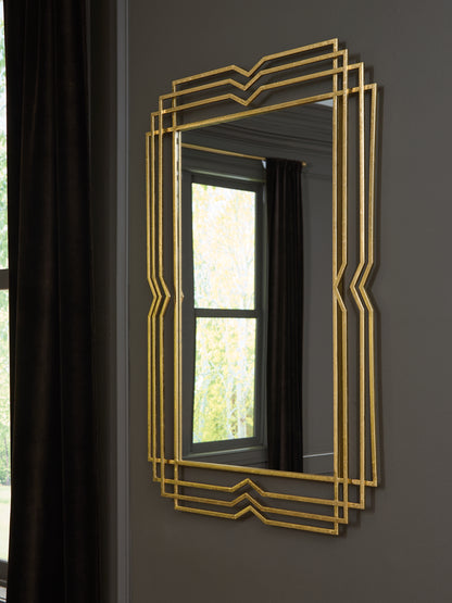 Ocala Furniture Outlet - Ashley Furniture - Claybrook Mirror - Accent Mirror / Gold Finish - A8010349