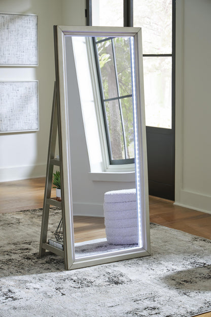 Ocala Furniture Outlet - Ashley Furniture - Evesen Mirror - Floor Standing Mirror/Storage - A8010380