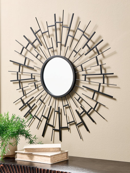 Ocala Furniture Outlet - Ashley Furniture - Garrenworth Mirror - Accent Mirror / Black - A8010391