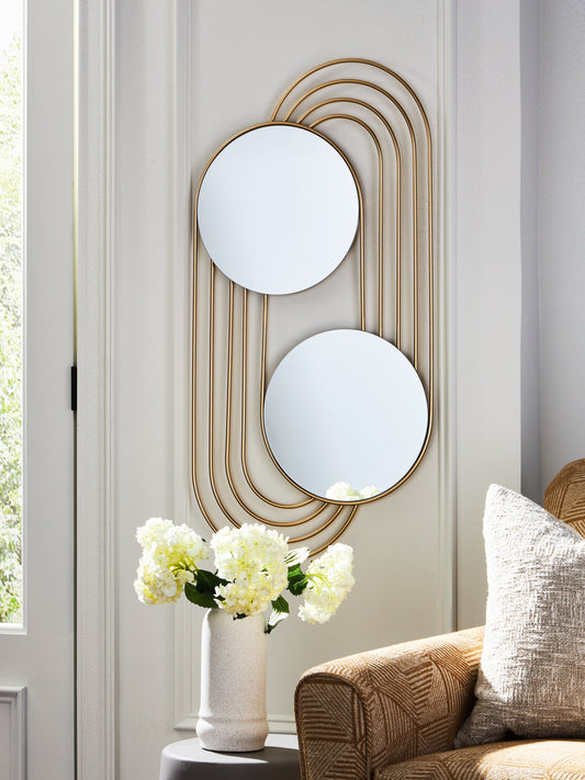 Ocala Furniture Outlet - Ashley Furniture - Warrenley Mirror - Accent Mirror / Gold Finish - A8010401