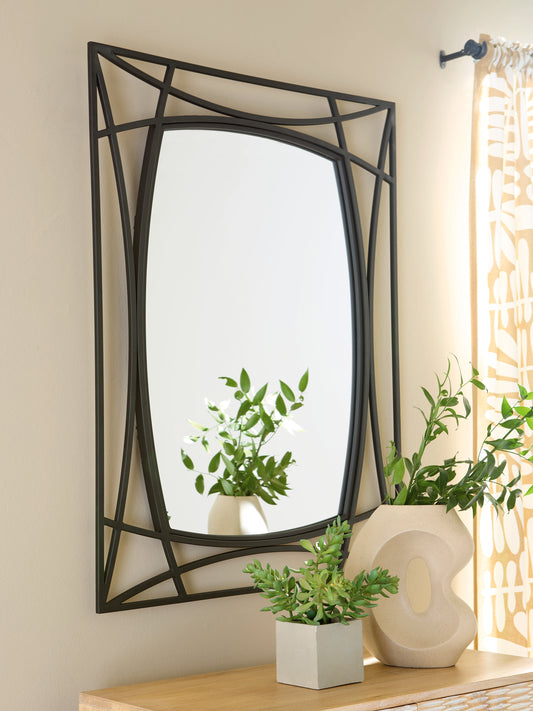 Ocala Furniture Outlet - Ashley Furniture - Freenville Mirror - Accent Mirror / Black - A8010408