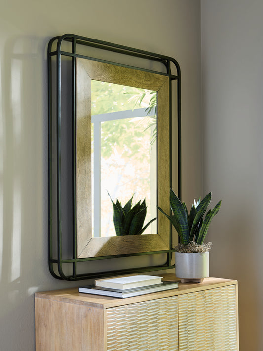 Ocala Furniture Outlet - Ashley Furniture - Beelman Mirror - Accent Mirror / Black/Brown - A8010409