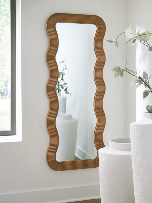 Ocala Furniture Outlet - Ashley Furniture - Ellisonville Mirror - Floor Mirror / Brown - A8010413
