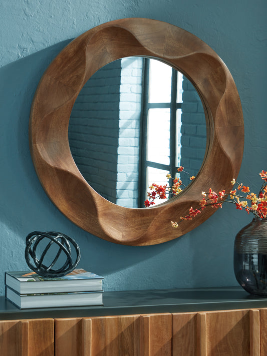 Ocala Furniture Outlet - Ashley Furniture - Aajon Mirror - Accent Mirror / Brown - A8010427