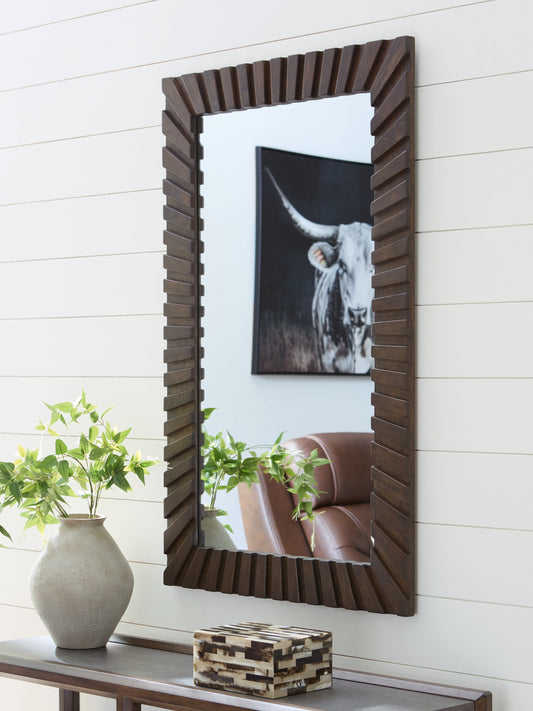Ocala Furniture Outlet - Ashley Furniture - Advin Mirror - Accent Mirror / Dark Brown - A8010428