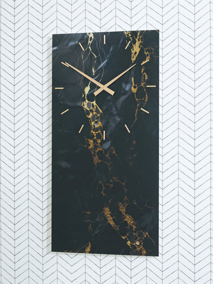 Ocala Furniture Outlet - Ashley Furniture - Teague Wall Decor - Wall Clock / Black/Gold Finish - A8010430