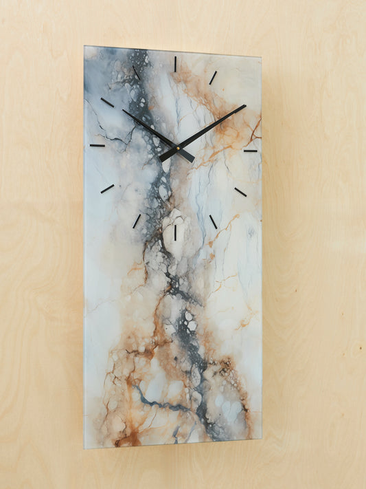 Ocala Furniture Outlet - Ashley Furniture - Teague Wall Decor - Wall Clock / Brown/Gray/Ivory - A8010432