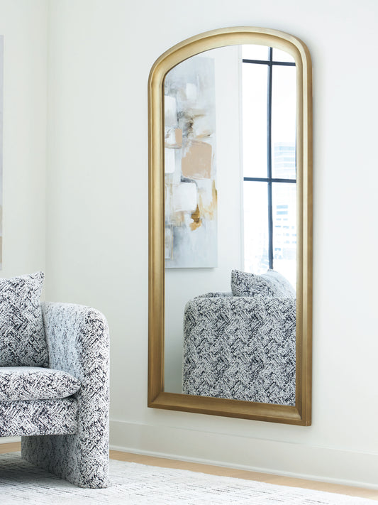 Ocala Furniture Outlet - Ashley Furniture - Fintan Mirror - Floor Mirror / Gold Finish - A8010436