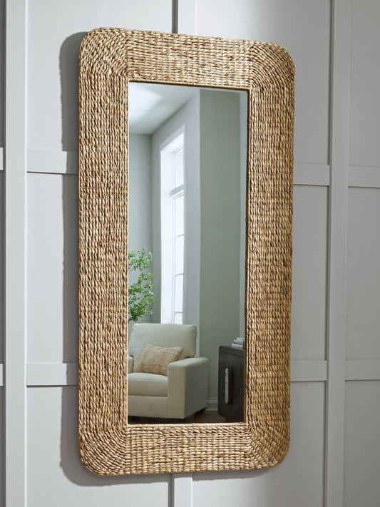 Ocala Furniture Outlet - Ashley Furniture - Norigan Mirror - Floor Mirror / Natural - A8010438