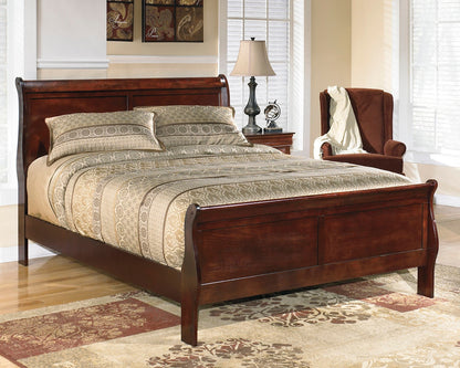 Ocala Furniture Outlet - Ashley Furniture - Alisdair Bedroom - King Sleigh Bed / Reddish Brown - B376B8
