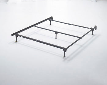 Ocala Furniture Outlet - Ashley Furniture - Platform Bedroom - Queen Bolt on Bed Frame / Metallic - B100-31