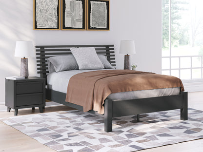 Ocala Furniture Outlet - Ashley Furniture - Danziar Bedroom - Full Slat Panel Bed / Black - B1013B19