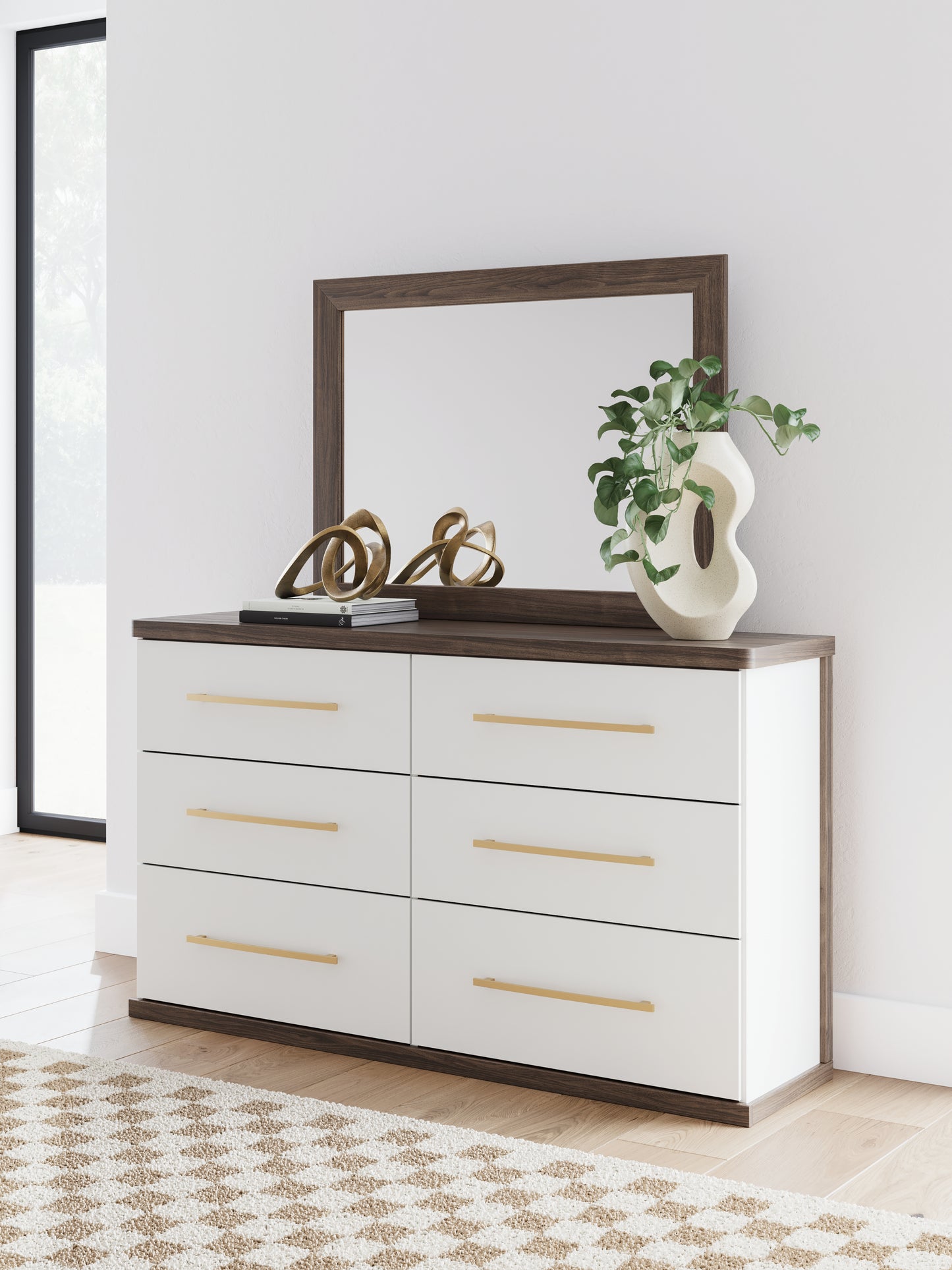 Ocala Furniture Outlet - Ashley Furniture - Kendanport Bedroom - Dresser and Mirror / Brown - PCB1108B1