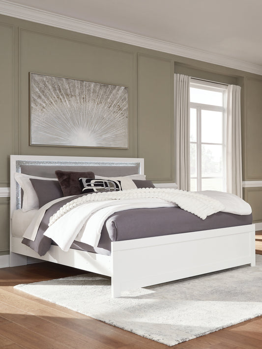 Ocala Furniture Outlet - Ashley Furniture - Maeling Bedroom - King Upholstered Panel Bed - PCB1119B4
