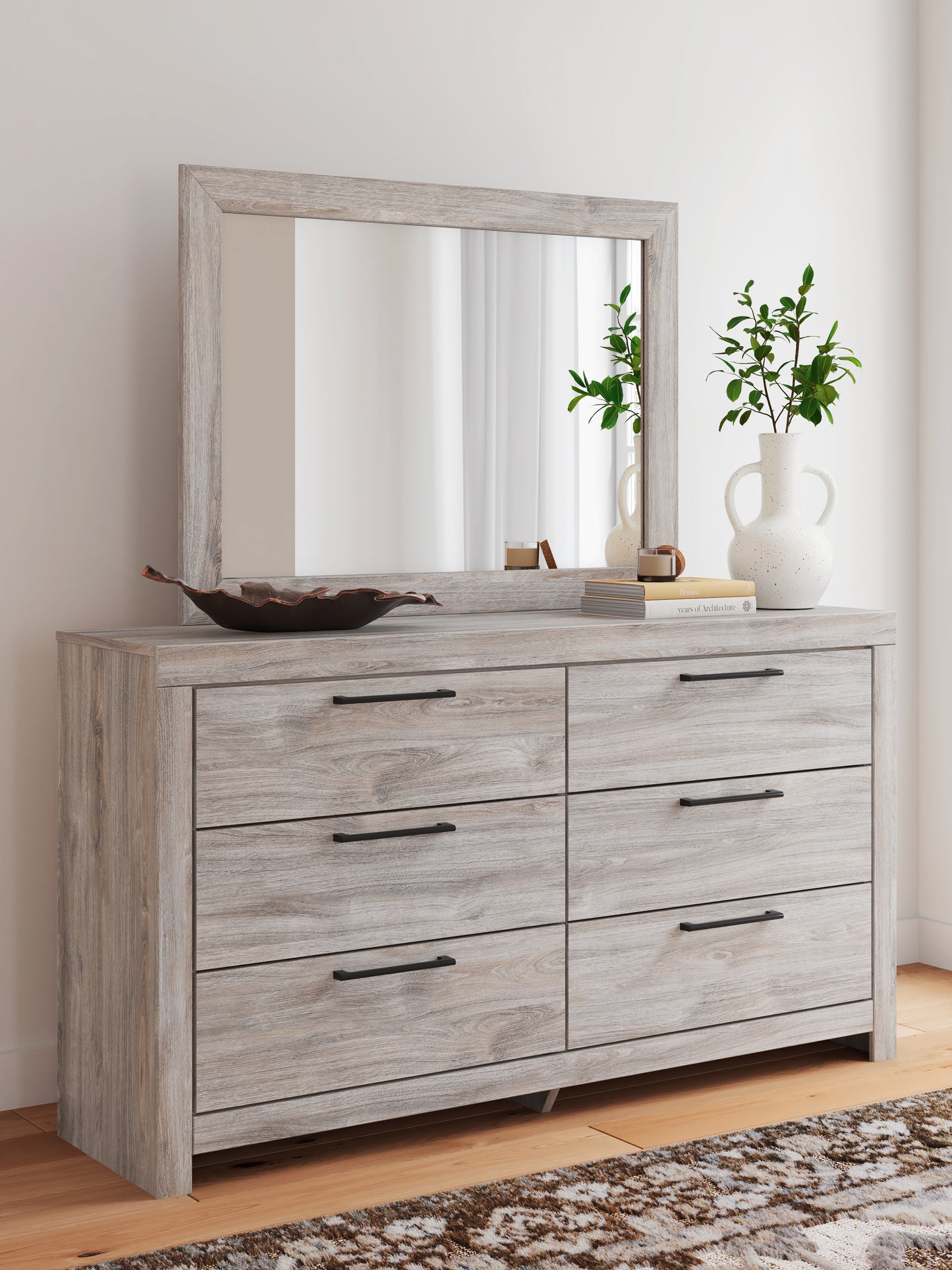 Ocala Furniture Outlet - Ashley Furniture - Broachmyn Bedroom - Dresser and Mirror / Gray - PCB1120B1