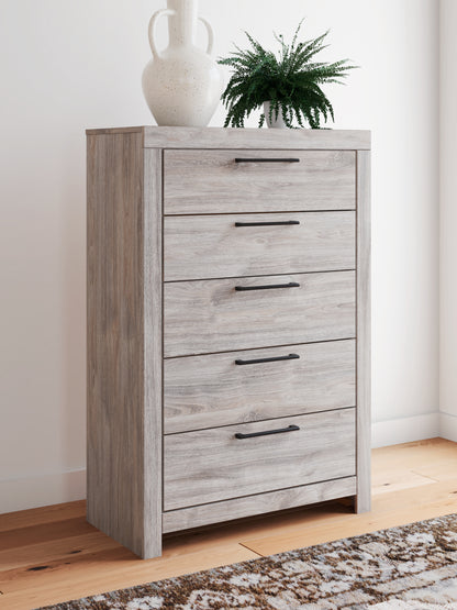 Ocala Furniture Outlet - Ashley Furniture - Broachmyn Bedroom - Five Drawer Chest / Gray - PCB1120-46